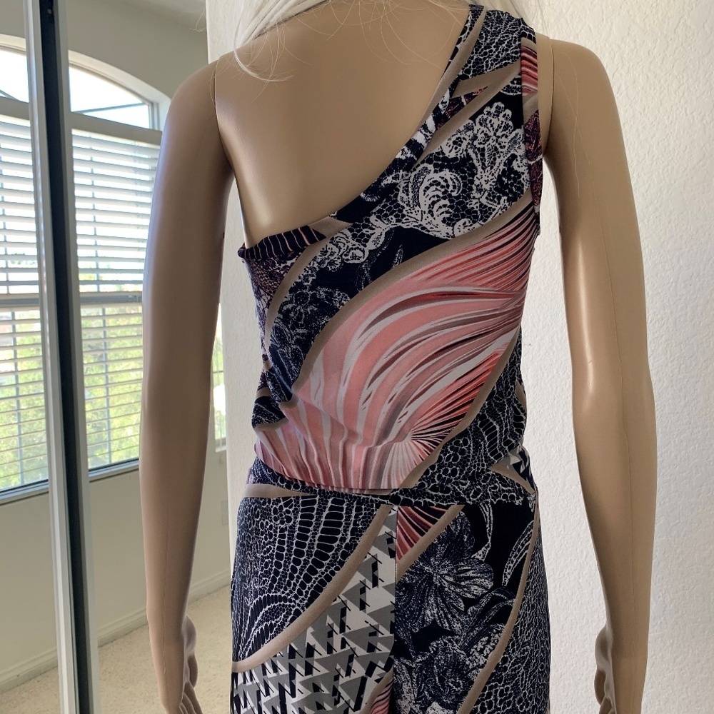 BAMBAM One Shoulder Wide Leg Jumpsuit Resort Vacation Beach Size Medium - Picture 5 of 7